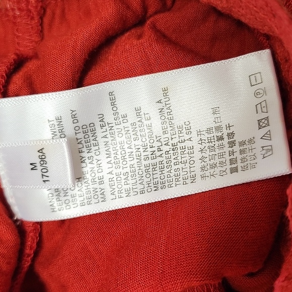 ANTHROPOLOGIE Soigne Red Eyelet Lace Sleeveless Cropped Top Bohemian Summer - Picture 3 of 12